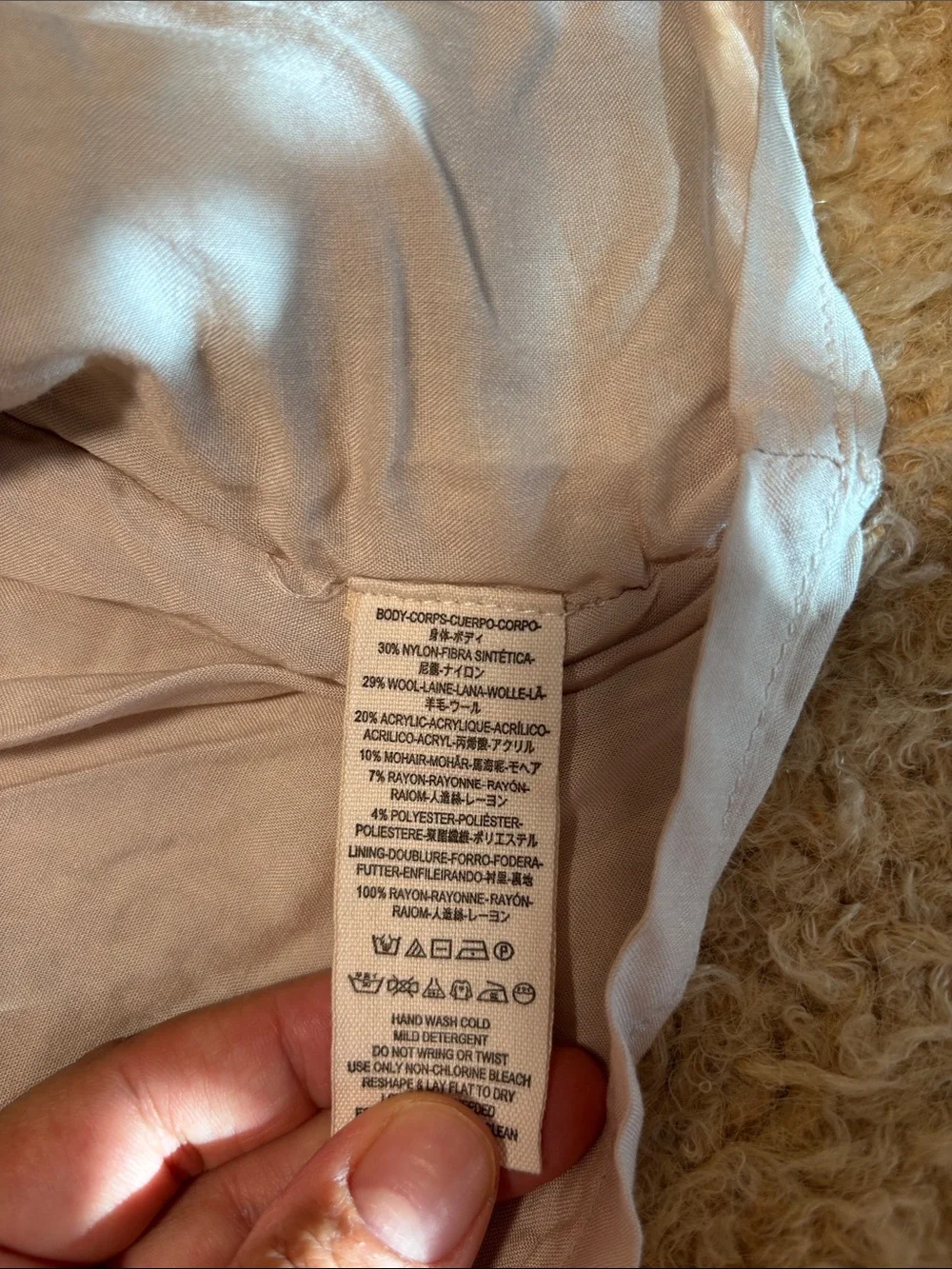 Free People Chunky Hooded Zip Teddy Jacket in Camel